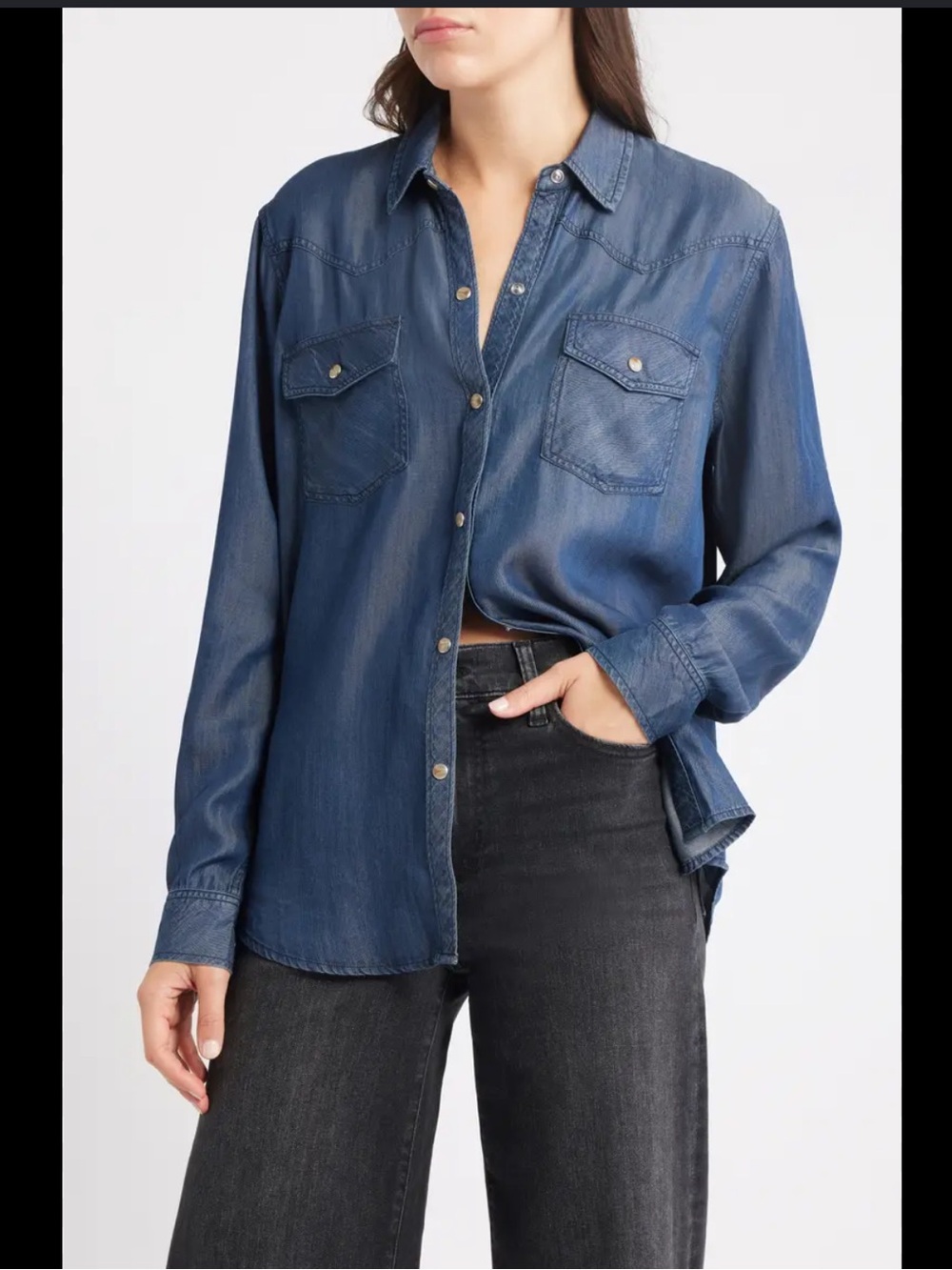 Club Monaco Chambray Denim Buttondown